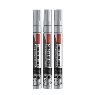 Car Repair Paint Scratch Remover Paint Pen Scratch Repair Pen, Easy to Use High Gloss Memory Colored Pen, Restore Original Color 3Pcs Gold Silver (Silver)