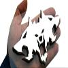 1pc New Big Size Wolf Pack Badges Emblems 6.5 inch 3D Front Logo Replacement for Tsla Cybertruck 2024 Car Truck Motorcycles Side Rear Styling Decal Sticker Universal Car (Chrome) view 2