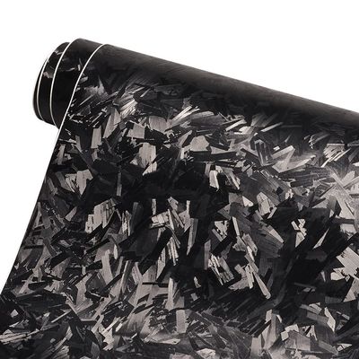 AuMoHall Black Forged Carbon Car Vinyl Wrap Matte Black Simulated Forged Carbon Fiber Satin Finish Car Body Film for Vehicle Interior Exterior Decoration, 59.84" x 78.74"
