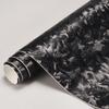 AuMoHall Black Forged Carbon Car Vinyl Wrap Matte Black Simulated Forged Carbon Fiber Satin Finish Car Body Film for Vehicle Interior Exterior Decoration, 59.84" x 78.74" view 2