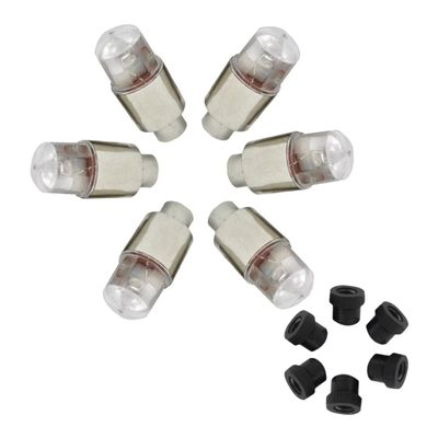 LED Valve Stem Caps Lights,Tire Valve Light, LED Wheel Lights, Waterproof LED Flashing Light, Tire Valve Caps Lamp for Car Bike Motorcycle,Waterproof Spoke Flash Lights(Pack of 6)(Green),by XSPANDER