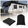 HFKJway Rv Cover 210D Oxford Cloth Rv Covers for Roof Only Foldable Storage, Easy to Clean Class C Rv Cover Truck Camper Cover,Black-5m3m view 1