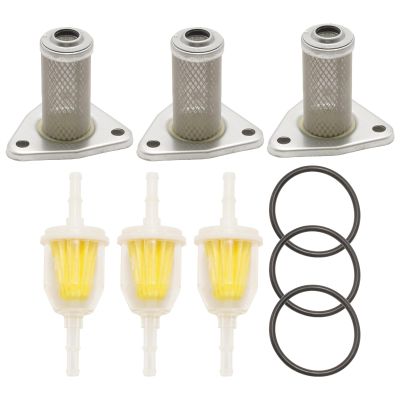 laffoonparts 3Pcs 26591G01 Oil Filter Fuel Filter O-Ring Kit, Replacement for EZGO Golf Cart TXT Medalist 4 Cycle 295cc 350cc 1991-2008, Replaces 26710G01 72084G01