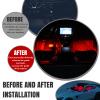 Piburth Car LED Strip Light, 24 LED RGB Auto Under Dash Interior Atmosphere Lights, 12V Ambient Night Light, Auto Interior Decorative Lamp, Universal Car Accessories (Red, USB Port) view 4
