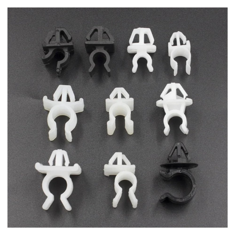 DEVFGTQA 20 PCS Car Fastener Hood Bonnet Prop Rod Support Clip Nylon Plastic Retainer(NO.6 20Pcs)