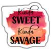 Kinda Sweet Kinda Savage Sticker, Motivational Quote Stickers, Water Bottle Stickers, Laptop Decal, Journal Stickers, Planner Sticker - 5-Inch Sticker - 2-Pack - CCSTICKER00682 view 1