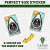Stay Positive Sticker, Motivational Sticker, Shark and Skeleton Art, Unique Sticker Design, Inspirational Decal, Fun Sticker - 5-Inch Sticker - 2-Pack - CCSTICKER01094 view 2