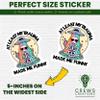 Funny Skeleton Sticker, Alien Abduction, Humorous UFO Art, at Least My Trauma Made Me Funny, Colorful Skull, Vinyl Sticker - 5-Inch Sticker - 2-Pack - CCSTICKER01258 view 2