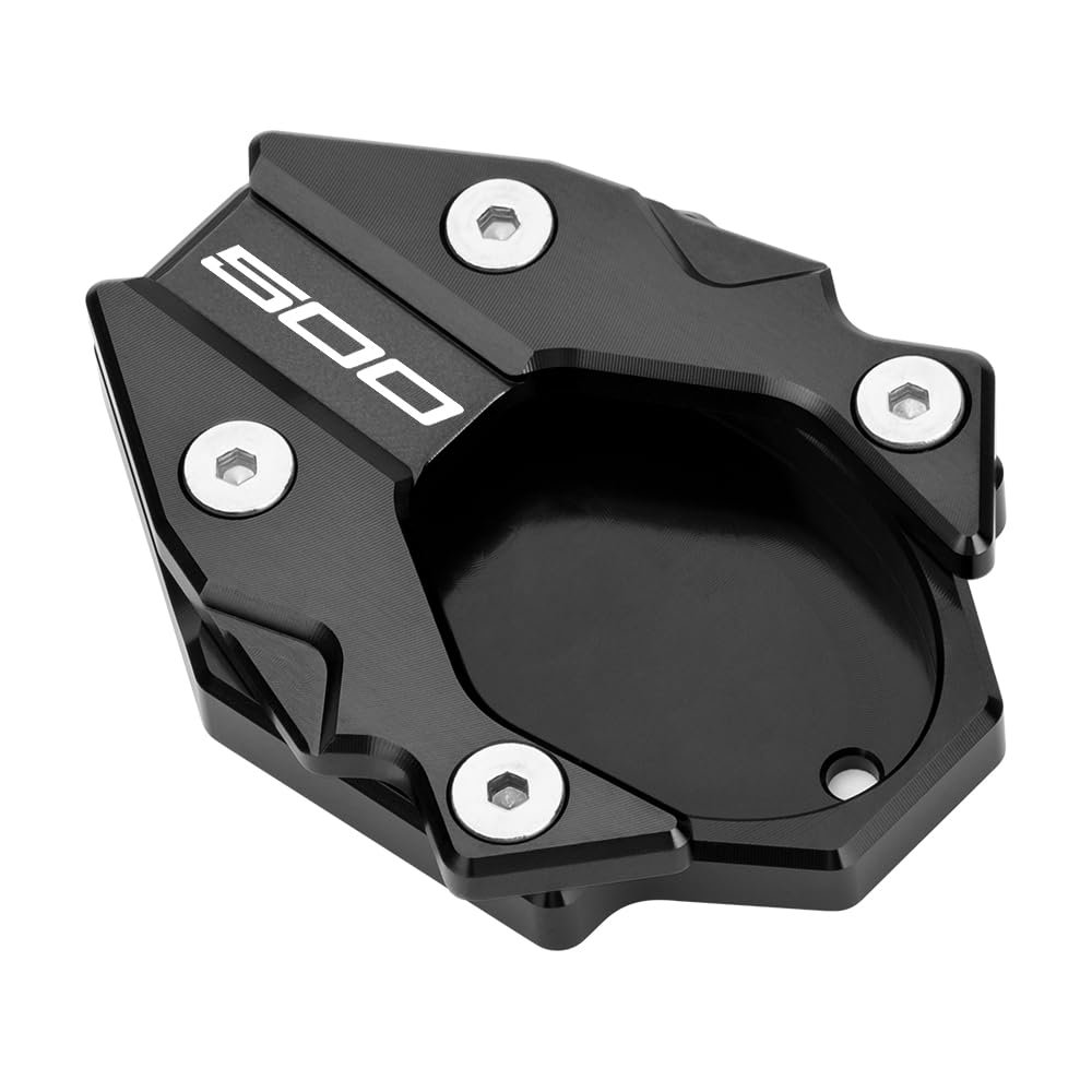 MotHeart Motorcycle Kickstand Enlarger Plate For Ninja 500 2024-2025 Aluminum Alloy Outdoor Enlarged Base Motorcycle Kickstand Pad ninja 500 Accessories (Black)