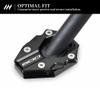 MotHeart Motorcycle Kickstand Enlarger Plate For Ninja 500 2024-2025 Aluminum Alloy Outdoor Enlarged Base Motorcycle Kickstand Pad ninja 500 Accessories (Black) view 2