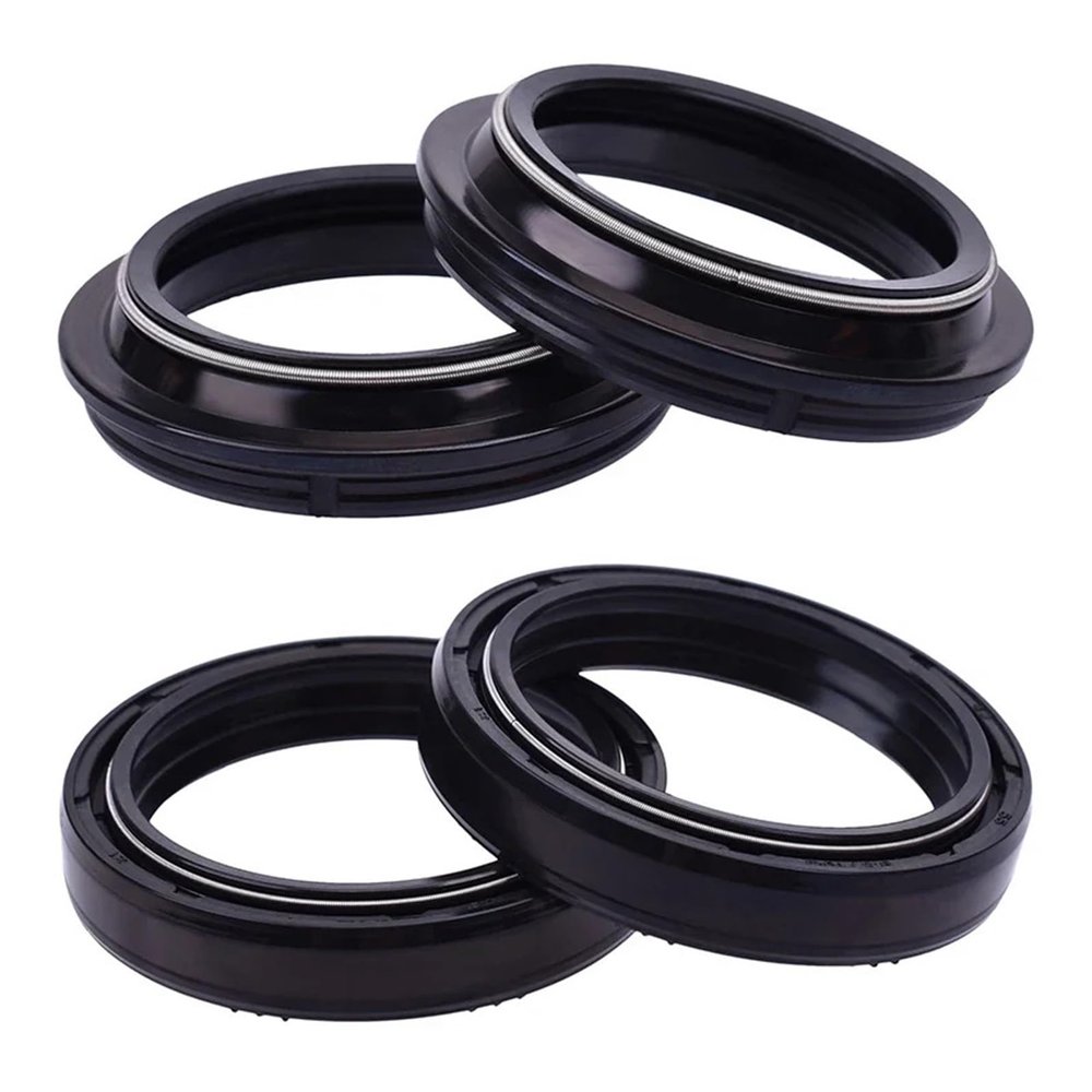 43x55x9.5/10.5 Front Fork Suspension Damper Oil Seal 43 55 Dust Cover For 821 STRIPE 2016-2017 HYPERMOTARD 939(2pcs seal 2pc cover)
