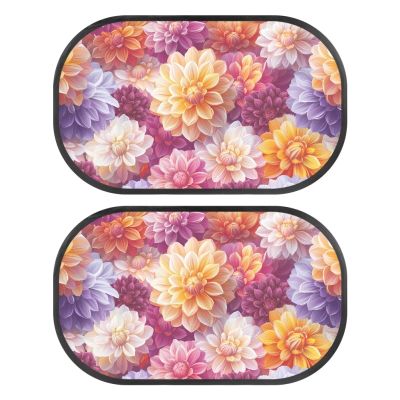 Pensura Dahlia Pattern Car Window Shades for Baby 2 Pack UV Protection Car Window Shade for Baby Interior Accessories Automotive Sun Protection Baby from UV and Sun Glare
