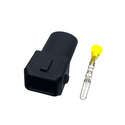 wangkeying 2 Pin EFI Fuel Injector Connector Auto Waterproof Junior Power (mini Timer) Plug With Sealed Rubber Boot For Cars(Army green)