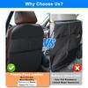 NUWQICD Car Kick Mats Back Seat Protector for Honda Civic with 2 Pocket Storage Organizer - Faux Leather Back Seat Covers for Kids Feet Waterproof Dirt Automotive Accessories (1 Pair,Black) view 3