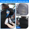 NUWQICD Car Kick Mats Back Seat Protector for Honda Civic with 2 Pocket Storage Organizer - Faux Leather Back Seat Covers for Kids Feet Waterproof Dirt Automotive Accessories (1 Pair,Black) view 4