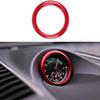TLIFORT Dashboard Center Clock Surrounding Compass Cover Aluminum Ring Emblem Sticker for Porsche 911 718 Cayenne Macan Panamera, etc.(Red) view 1
