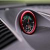 TLIFORT Dashboard Center Clock Surrounding Compass Cover Aluminum Ring Emblem Sticker for Porsche 911 718 Cayenne Macan Panamera, etc.(Red) view 3