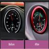 TLIFORT Dashboard Center Clock Surrounding Compass Cover Aluminum Ring Emblem Sticker for Porsche 911 718 Cayenne Macan Panamera, etc.(Red) view 4