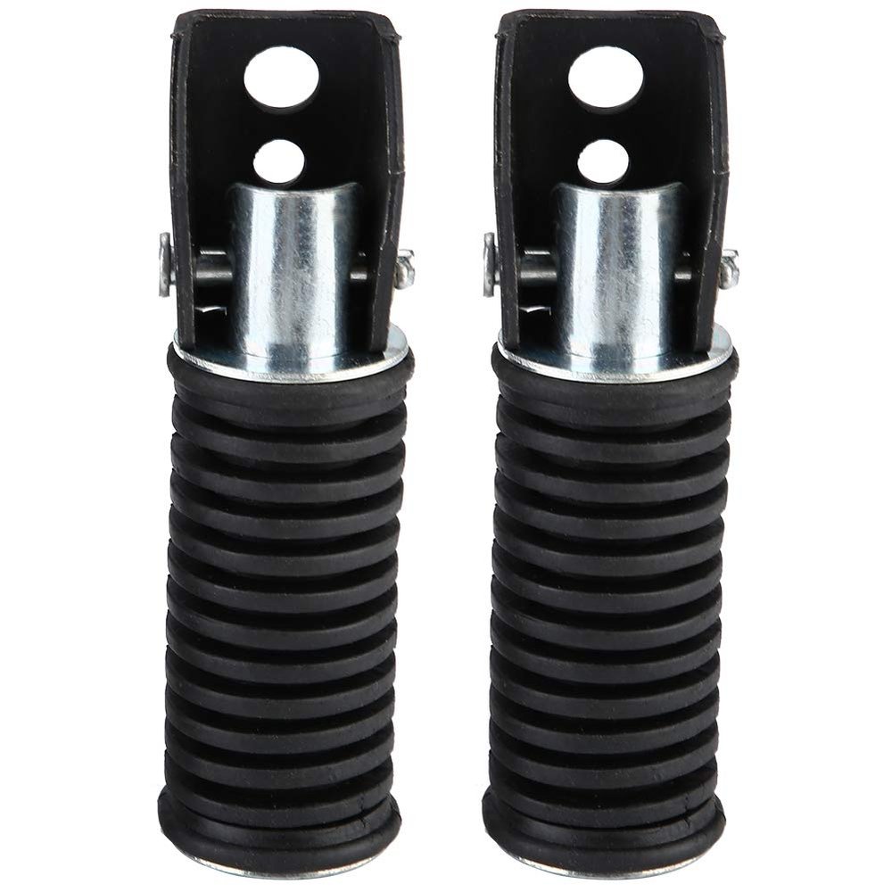 Motorcycle Rear Passenger Footrests, Nonslip Pedal Footrest Suitable for GN125 / QJ25 / GS125 GT125-5, Easy Installation, Rear Riders Black