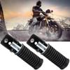 Motorcycle Rear Passenger Footrests, Nonslip Pedal Footrest Suitable for GN125 / QJ25 / GS125 GT125-5, Easy Installation, Rear Riders Black view 4
