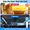 Windshield Sun Shade Umbrella for GMC Envoy 1996-2009, Foldable Car Sunshade for Front Window, Highly Reflective Windshield Sun Shield Visor for UV Protection, Keep Car Cool Accessories view 3