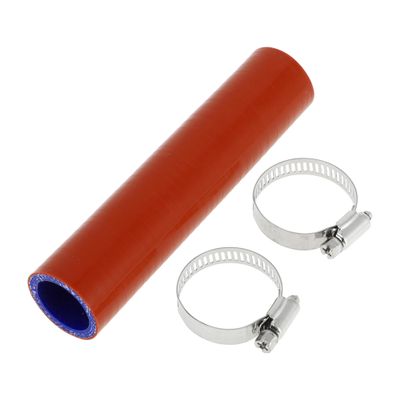 X AUTOHAUX 1 Set Straight Coupler Silicone Hose 25mm/0.98" ID 150mm/5.91" Length 0 Car Silicone Hose Coolant Hose W/Clamps 3-Ply 4mm Thick Air Intake/Turbo/Intercooler Piping Tube Red Blue