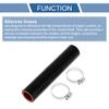 X AUTOHAUX 1 Set Straight Coupler Silicone Hose 22mm/0.87" ID 150mm/5.91" Length 0 Car Silicone Hose Coolant Hose W/Clamps 3-Ply 4mm Thick Air Intake/Turbo/Intercooler Piping Tube Black Red view 4