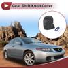 HEROFFIX 1 Set Gear Shift Knob Cover for Acura TL 2009-2014 Stick Shifting Handle Protector Pebbled Black Blue Faux Leather view 2