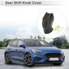 RATCHROLL Gear Shift Knob Cover for Ford Focus 2012-2018 Anti-Slip Stick Shifting Handle Protector Faux Leather 1 Pc Black Carbon Fiber Yellow view 2