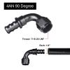 VehiMata 4AN 90 Degree Push Lock Fuel Hose Fitting End Adapter Aluminum Black 2PCS view 2