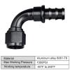 VehiMata 4AN 90 Degree Push Lock Fuel Hose Fitting End Adapter Aluminum Black 2PCS view 3