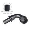 VehiMata 4AN 90 Degree Push Lock Fuel Hose Fitting End Adapter Aluminum Black 2PCS view 4