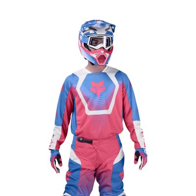 Fox Racing Men's 180 Collect Motocross Dirt Bike Jersey, Blue/Pink, XX-Large