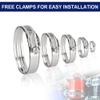 PIT66 Silicone Intercooler Boost Hose Kit,Compatible with Vw Golf GTI MK5 MKV FSI 2.0T Turbo Blue with Clamps view 4