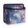Darisoco Cherry Blossom Dolphin Car Seat Storage Organizer Automobile Seat Side Storage Hanging Bag Car Travel Accessories with Data Line Hole view 1