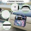 Darisoco Cherry Blossom Dolphin Car Seat Storage Organizer Automobile Seat Side Storage Hanging Bag Car Travel Accessories with Data Line Hole view 2