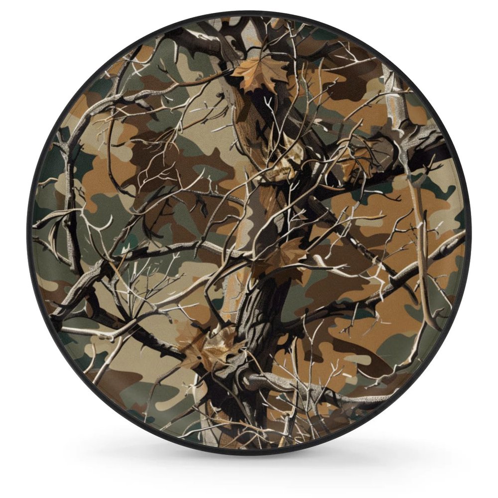 Forest Tree Camouflage Spare Tire Cover Wheel Cover Tire Protectors 14"