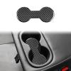 Real Quality Soft Carbon Fiber Rear Row Water Cup Holder Slot Mat Panel Accessories Cover Compatible with Toyota Corolla & Cross 2019 2020 2021 2022 2023 2024 2025 Black view 1