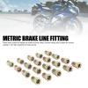 Brake Line Nuts Fittings, M10 X 1mm Metric, Metal, 3/8 Inch Threads, Fits 3/16 Inch Brake Pipes, 20 Pieces view 2