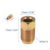 Brake Line Nuts Fittings, M10 X 1mm Metric, Metal, 3/8 Inch Threads, Fits 3/16 Inch Brake Pipes, 20 Pieces view 3
