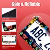 Cat Dog Paw Prints Stainless Steel License Plate Frame for US Cars Decor view 2
