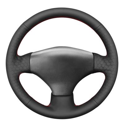 MEWANT DIY Stitching Steering Wheel Cover Wrap for Peugeot 206 2007-2009 / Peugeot 207 / Citroen C2 / 206 Steering Wheel Accessories for Peugeot 206