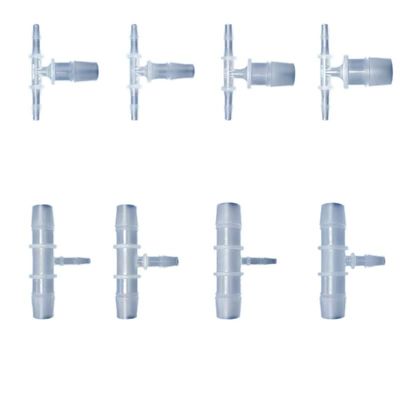 Polypropylene Plastic 1.6mm - 20mm T Joiner Piece 3 Way Plastic BARBED CONNECTOR Tee Pipe Hose Reducer Air Water (1,12mm - 20mm - 12mm)