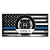 Code 4 Thin Blue line Sticker - Waterproof Vinyl Decal for Car Bumper, Water Bottle, Car Decal, American Flag Thin Blue Line Decal for Cars Trucks Window Phone Cases Laptop, Size - 6'' Longer Side view 1