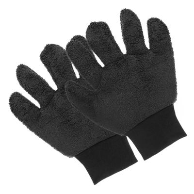 GARVALON 1pair Car Cleaning Gloves Dual-Sided Fleece Wash Gloves for Vehicle Cleaning Ultra-Absorbent and Scratch-Resistant for Daily Use