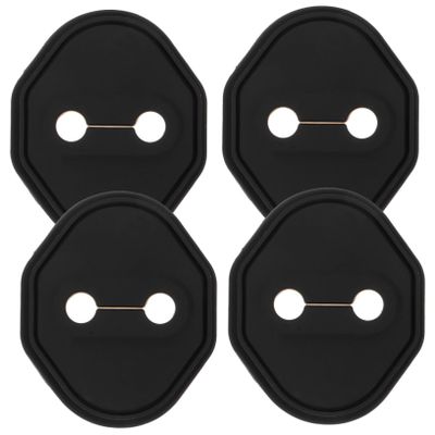 SOLUSTRE 4pcs Car Door Lock Cover Protective Latch Decor for Enhanced Aesthetics Easy Installation Compatible with Multiple Models Durable and Wear-Resistant