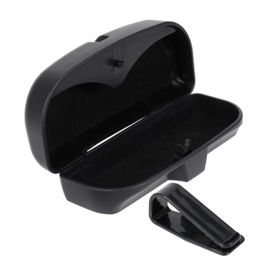 SEWOART Car Sunglasses Holder Case for Sun Visor, Black Plastic Clip