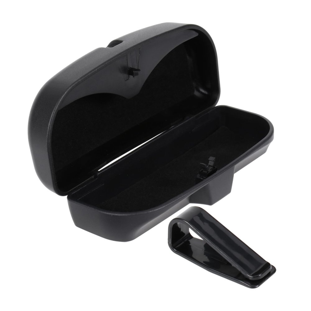 SEWOART Car Sunglasses Holder Case for Sun Visor, Black Plastic Clip