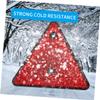 JECOMPRIS Red Triangle Reflector Board 3-Piece Set Automotive Safety Warning Sign for Trucks and Cars Sturdy Reflective Material for Enhanced Visibility view 2