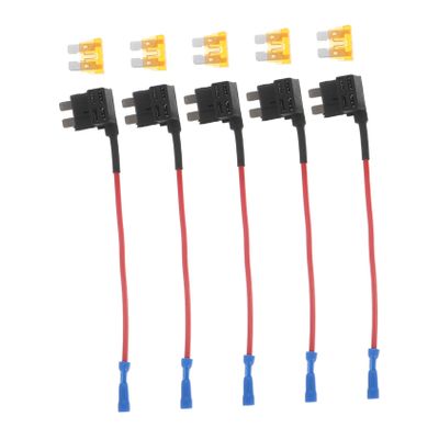 GRIRIW 5pcs Fuse Blocks Automotive Fuse Tap Kit for Cars Standard Atc Car Jumper